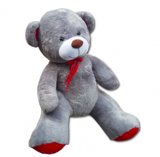 Veľký Plyšový medveď PÓ XXL 190 cm (Sivo - červená )