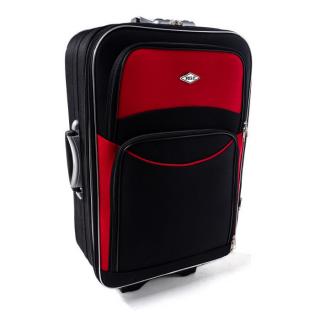 Červeno-čierny nepremokavý cestovný kufor &quot;Standard&quot; - veľ. XL