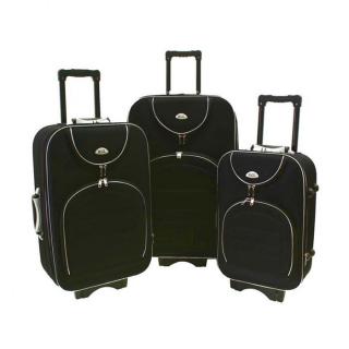 Čierna sada 3 cestovných kufrov &quot;Movement&quot; - veľ. M, L, XL