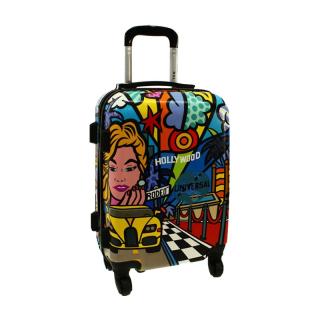 Farebný detský kufor na kolieskach &quot;Picasso&quot; - veľ. M