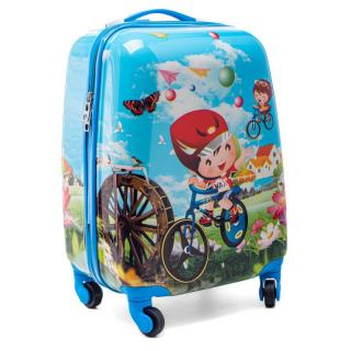 Modrý detský kufor na kolieskach &quot;Cyclist&quot; - veľ. M