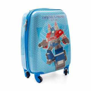 Modrý detský kufor na kolieskach &quot;Robot&quot; - veľ. M