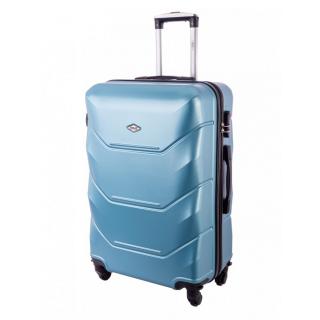 Modrý luxusný ľahký plastový kufor &quot;Luxury&quot; - veľ. L