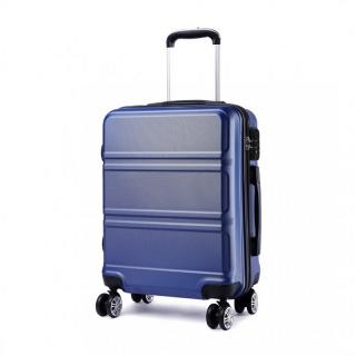 Modrý odolný plastový cestovný kufor &quot;Travelmania&quot; - veľ. L