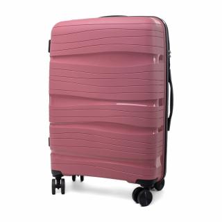 Ružový prémiový plastový kufor &quot;Royal&quot; s TSA zámkom - veľ. M