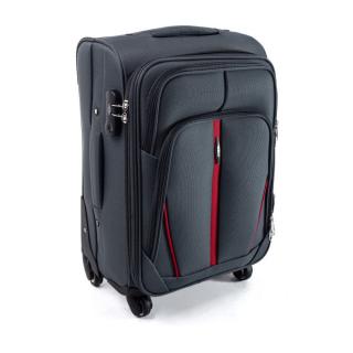 Šedý nepremokavý cestovný kufor &quot;Practical&quot; s expanderom - veľ. XL