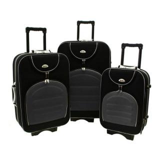Sivo-čierna sada 3 cestovných kufrov &quot;Movement&quot; - veľ. M, L, XL
