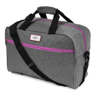 Sivo-ružová príručná taška do lietadla &quot;Ticket&quot; - veľ. S