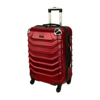 Tmavočervený odolný cestovný kufor do lietadla &quot;Premium&quot; - veľ. M