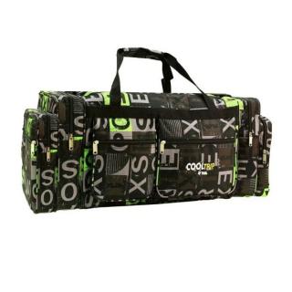 Zelená veľká cestovná taška na rameno &quot;Alphabet&quot; - veľ. XL