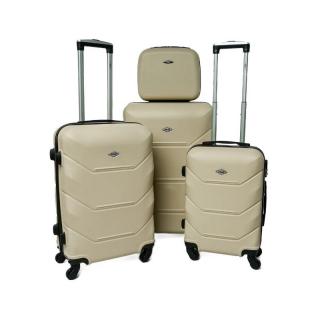 Zlatá sada 4 luxusných ľahkých kufrov &quot;Luxury&quot; - veľ. S, M, L, XL