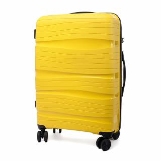 Žltý prémiový plastový kufor &quot;Royal&quot; s TSA zámkom - veľ. M