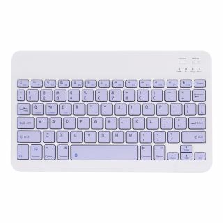 Bezdrôtová klávesnica pre iMac, PC, notebooky, tablety, telefóny - bielo-fialová