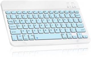 Bezdrôtová klávesnica pre iMac, PC, notebooky, tablety, telefóny - bielo-modrá
