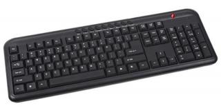 C-TECH klávesnica KB-102-M USB, multimediálna, slim, black, CZ/SK