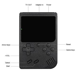 Mini Game Box Retro FC Handheld Herná Konzola čierna- 800 v 1