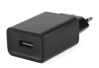 Napájací adaptér USB 10W / alternatívna nabíjačka pre mobilné telefóny - čierna