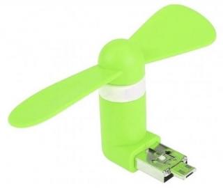 USB / Micro USB Vetráčik - Zelený