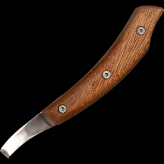 Jednostranný kopytný nôž CARRÉ  FLEXX DELUXE  (rukoväť z exotického dreva Bankirai) - rôzne druhy Tip: Ľavý/rovná čepeľ