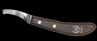 Jednostranný kopytný nôž DOUBLE  S   CLASSIC  so stupňovitou čepeľou Tip: Ľavý/stupňovitá čepeľ