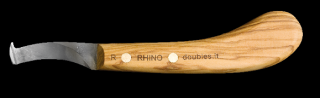 Jednostranný kopytný nôž DOUBLE  S   DELUXE RHINO  so stupňovitou čepeľou Tip: Ľavý/stupňovitá čepeľ