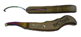 Jednostranný kopytný nôž WEISS s ergonomickou rukoväťou (so stupňovitou čepeľou) Tip: Ľavý/stupňovitá čepeľ