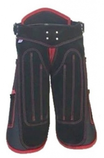 Textilná kováčska zástera 3rd MILLENIUM  DELUXE  (rôzne veľkosti a farby) Farba: čierna/červená, Veľkosť: dlhá