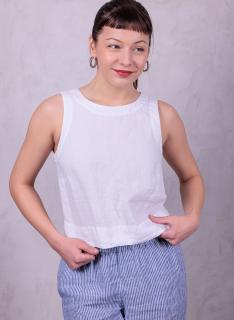 Ľanová blúzka Minka biela