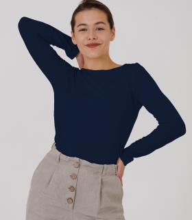 Vlnené tričko Šalvia modrá