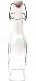 Fľaša hranatá 0,5 l s patentným uzáverom číra Počet kusov v balenie: 350 a viac