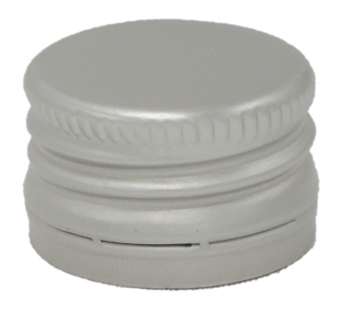 Hliníkové viečko na fľašu STRIEBORNÉ 25 mm s poistným krúžkom Počet kusov v balenie: 1