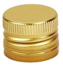 Hliníkové viečko na fľašu ZLATÉ 31,5 mm s poistným krúžkom Počet kusov v balenie: 1