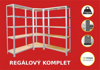 Regálový systém 180x130x50, 15-18 políc Farba: Sivá, Počet polic: 15 políc