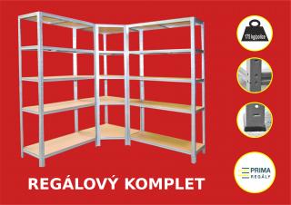 Regálový systém 200x170x30, 15-18 políc Farba: Biela, Počet polic: 15 políc