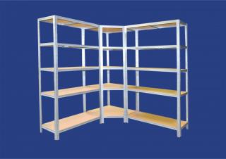 Regálový systém 200x170x50, 15-18 políc Farba: Pozink, Počet polic: 15 políc