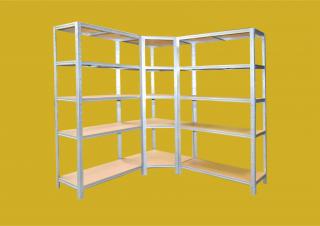 Regálový systém 200x170x60, 15-18 políc Farba: Pozink, Počet polic: 18 políc