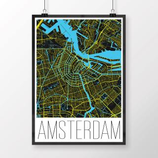 AMSTERDAM, moderný, čierny