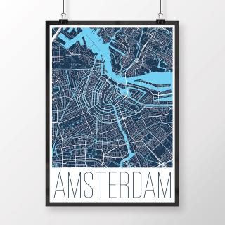 AMSTERDAM, moderný, tmavomodrý