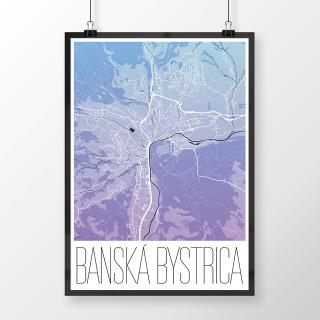 BANSKÁ BYSTRICA, moderná, modro-fialová