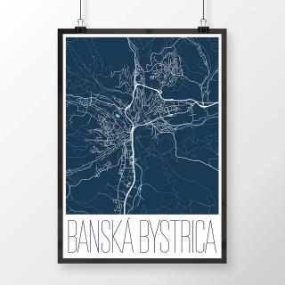 BANSKÁ BYSTRICA, moderná, tmavomodrá