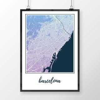 BARCELONA, klasická, modro-fialová