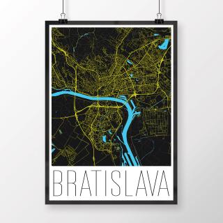 BRATISLAVA, moderná, čierna