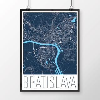 BRATISLAVA, moderná, tmavomodrá