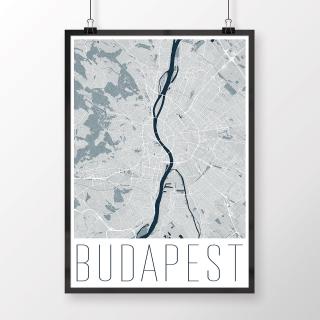 BUDAPEŠŤ, moderná, svetlomodrá