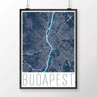 BUDAPEŠŤ, moderná, tmavomodrá