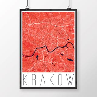 KRAKOV, moderný, červený