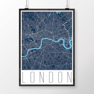 LONDÝN, moderný, tmavomodrý