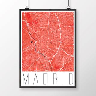 MADRID, moderný, červený