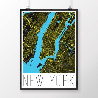 NEW YORK, moderný, čierny