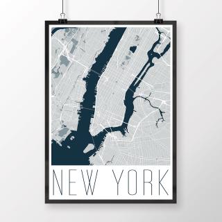 NEW YORK, moderný, svetlomodrý